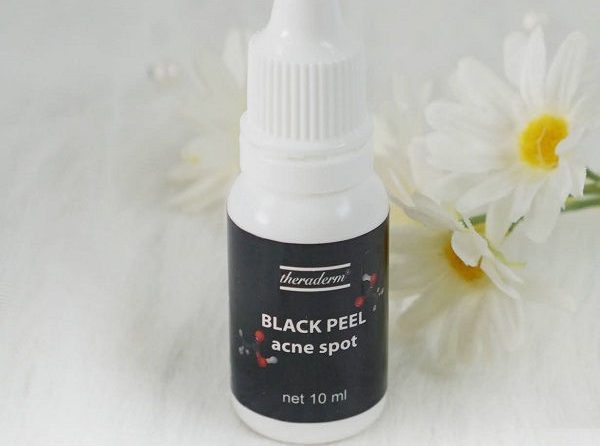 Review Serum chấm mụn Theraderm Black Peel Acne Spot